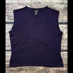 Bcbg Maxazria Sweater Vest Women's Small Silk Cashmere Pullover Purple Sleeveles